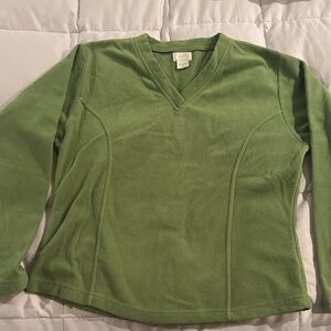 Women's Green V-Neck Sweater